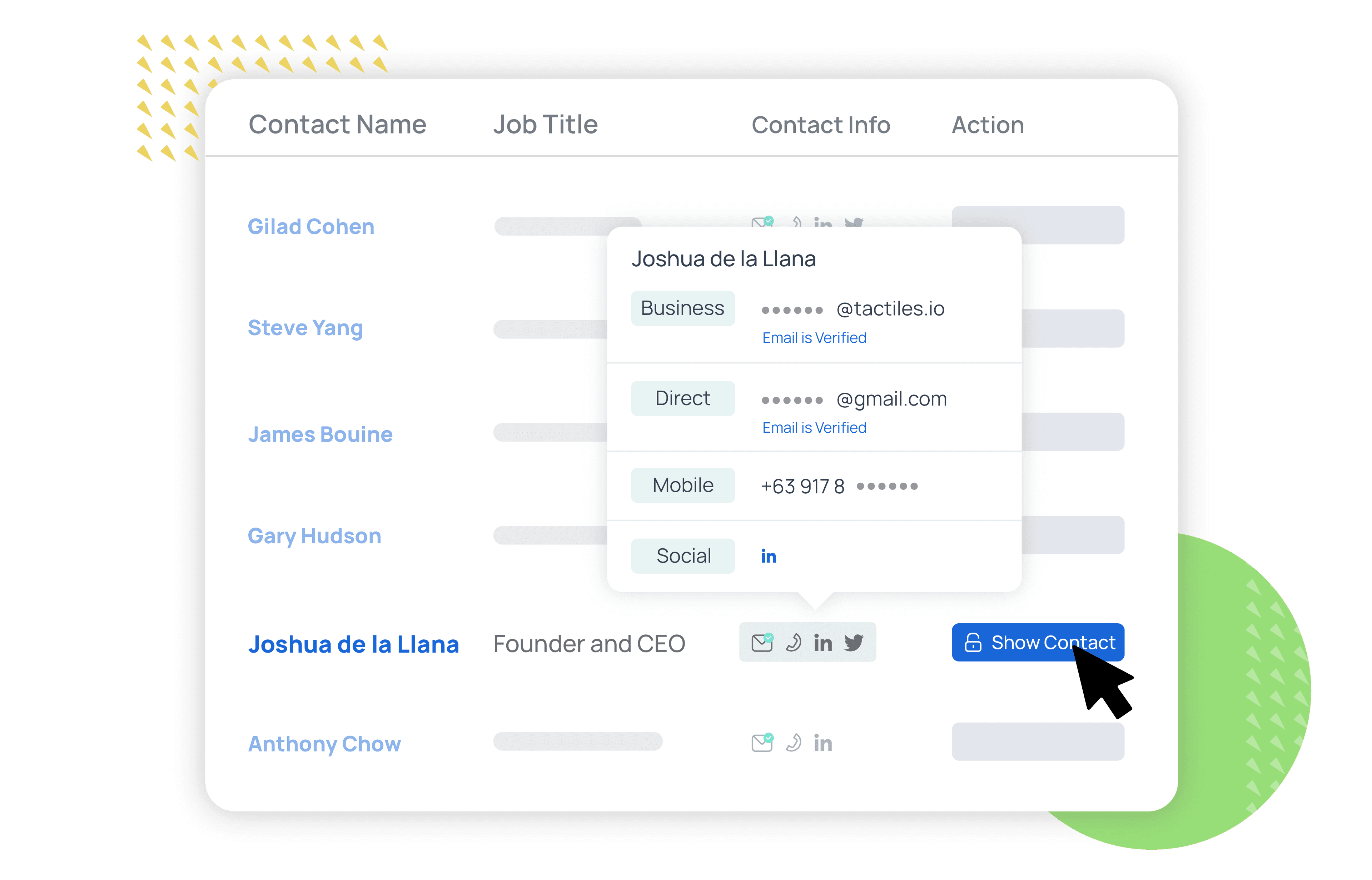 Access Contacts Information