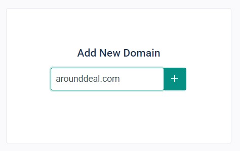 Enter the URL in the Add New Domain